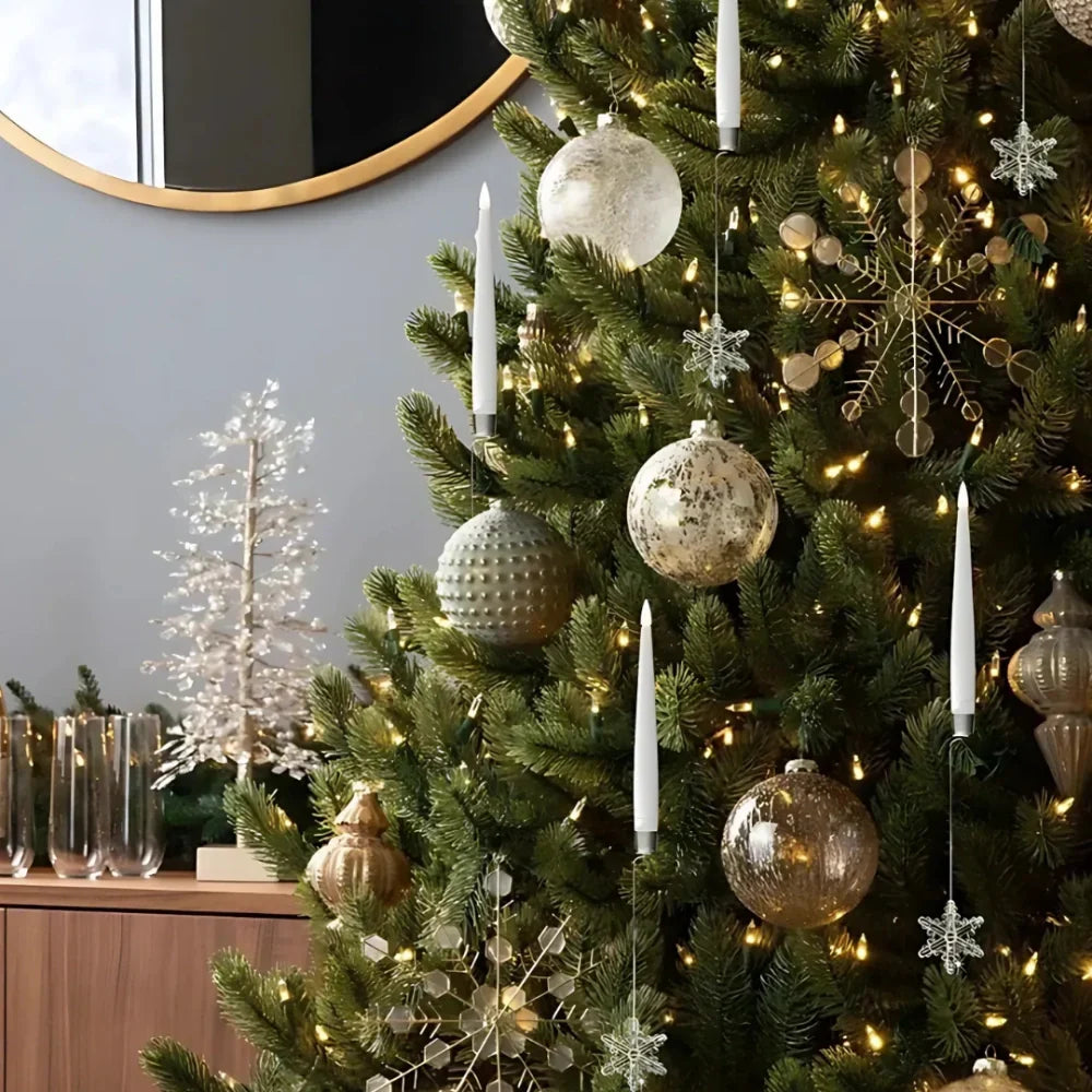 LED Christmas tree candles with remote control – Dimmable