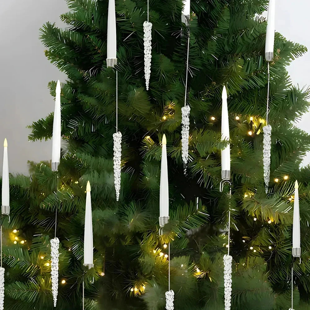 LED Christmas tree candles with remote control – Dimmable