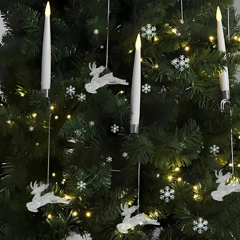 LED Christmas tree candles with remote control – Dimmable