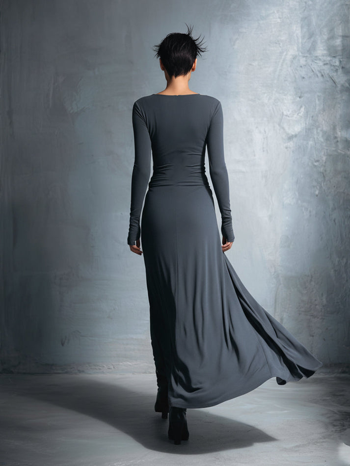 Maxi Dress Wrap Dress With Flowy Maxi Skirt