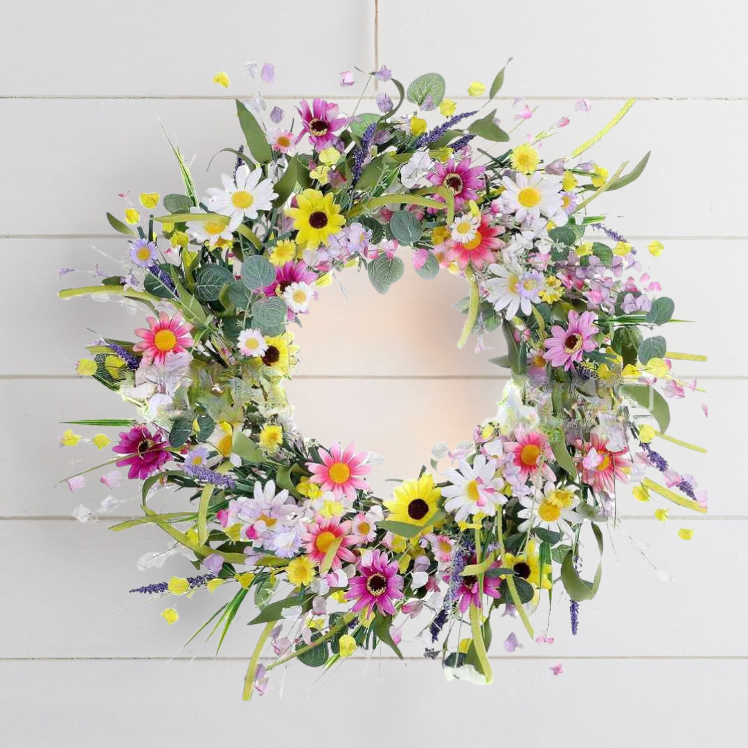 Artificial Lavender Wreath – Reusable Door Wreath