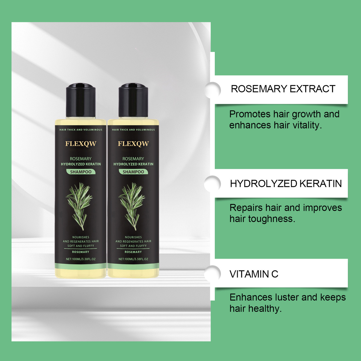 GlowShampoo Größenangabe Flasche