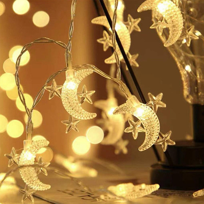 LED Star String Lights – Flexible Silver Wire, Warm White