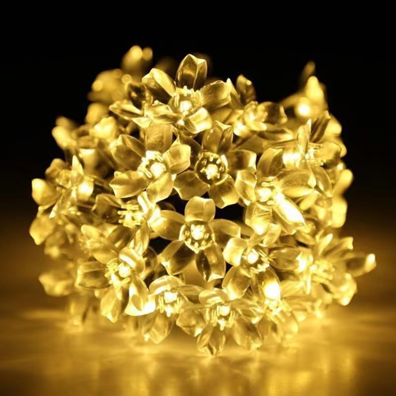 LED Star String Lights – Flexible Silver Wire, Warm White