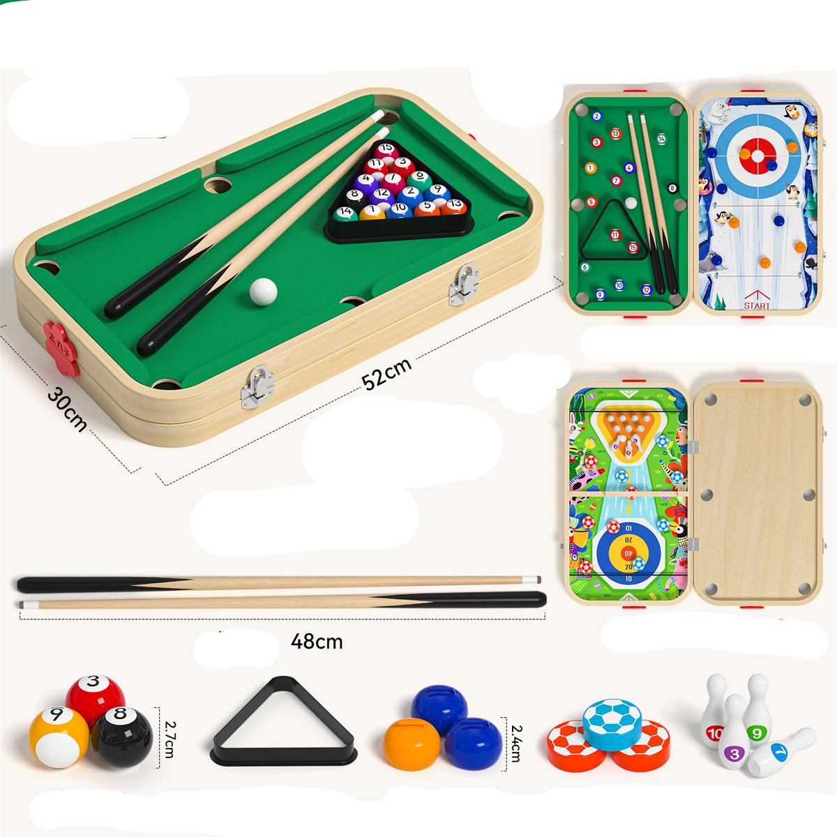 MiniArena 6-in-1 Portable Mini Game Table for Families