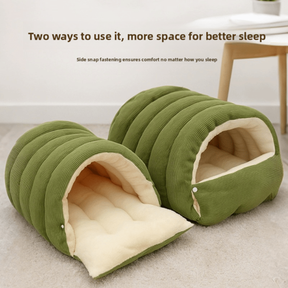 Pet House for Dogs & Cats – Cozy Animal House, Sleeping Den & Pet Bed for Winter