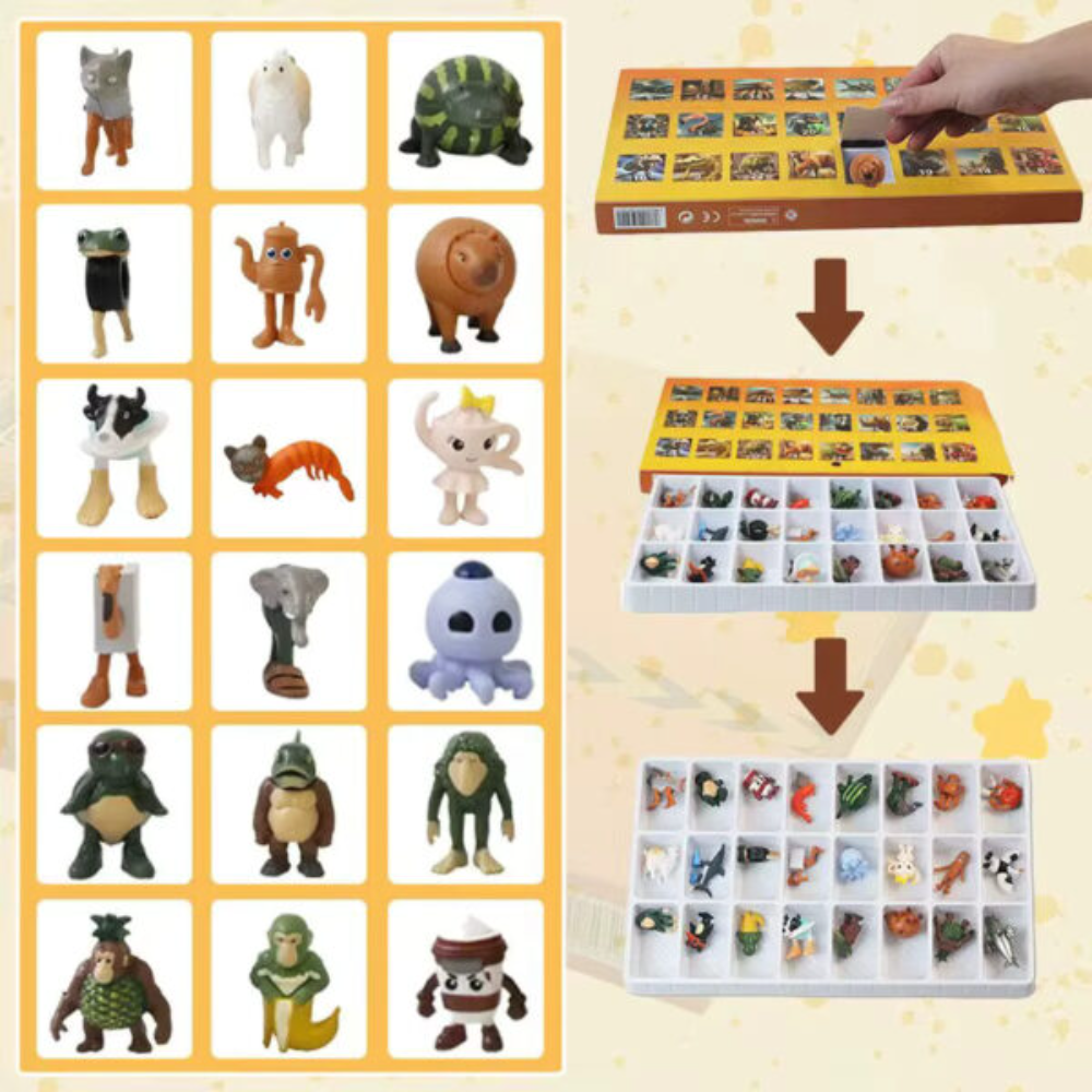 Advent calendar with 24 collectible figures – Reusable Christmas decoration
