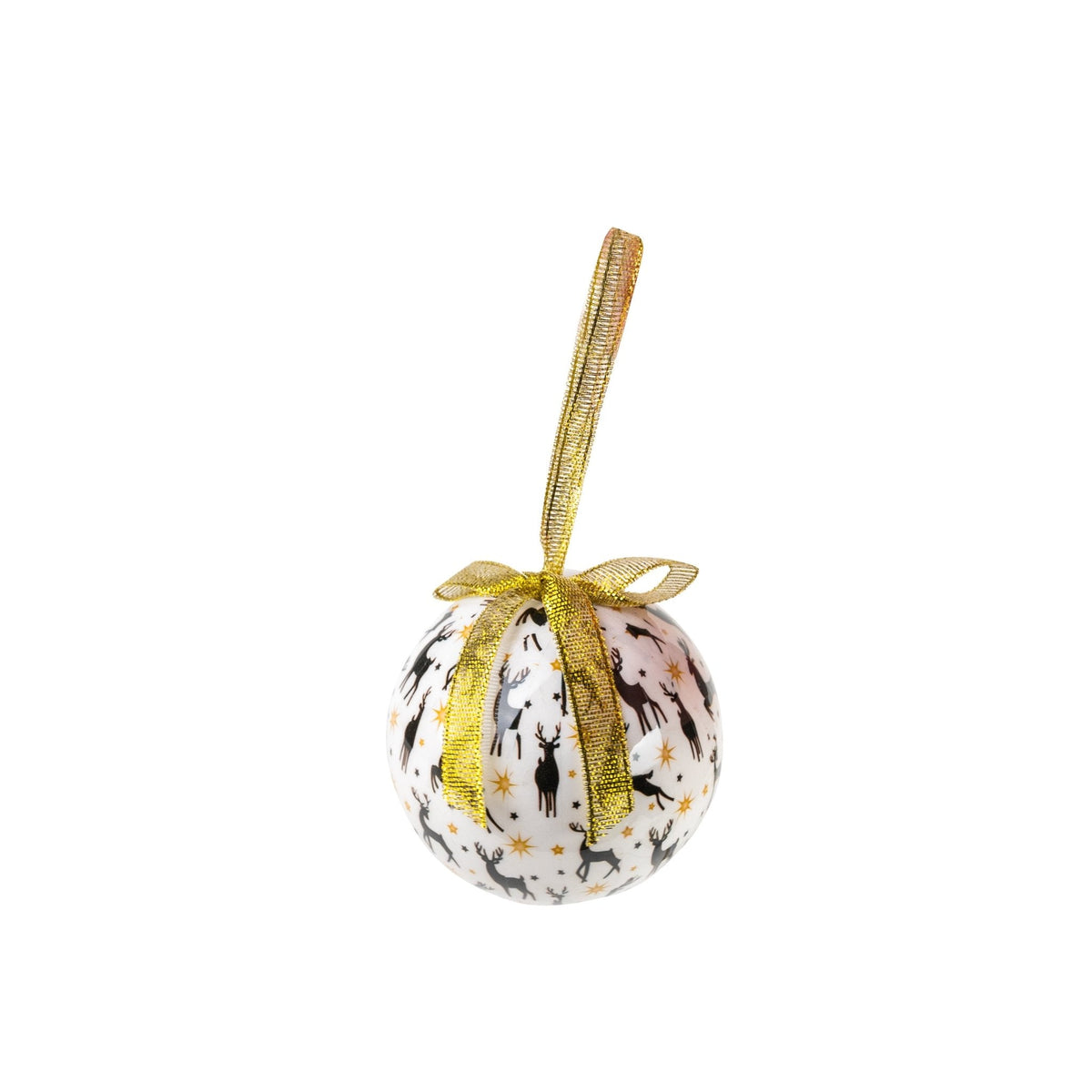 "Modern X-Mas" bauble box, 15-piece – Black/White/Gold