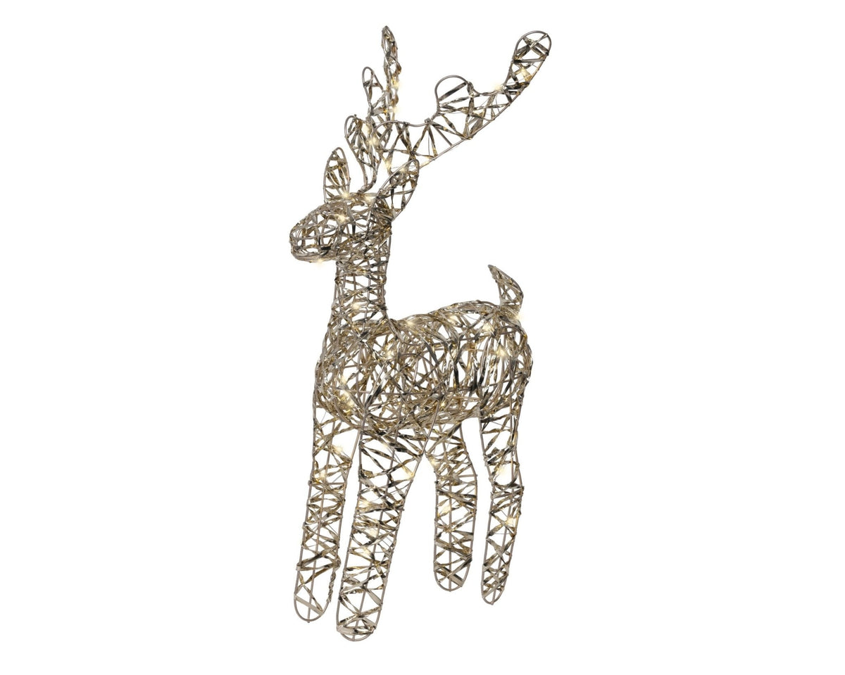 Gold LED Reindeer – Indoor Christmas Decoration 55 cm