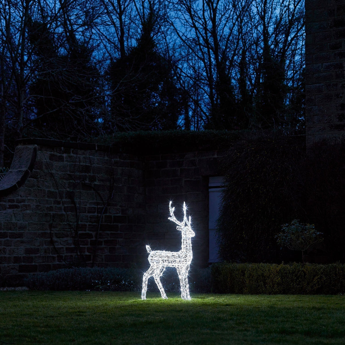 LED Acrylic Reindeer Figure – Christmas Decoration for Indoor and Outdoor Use