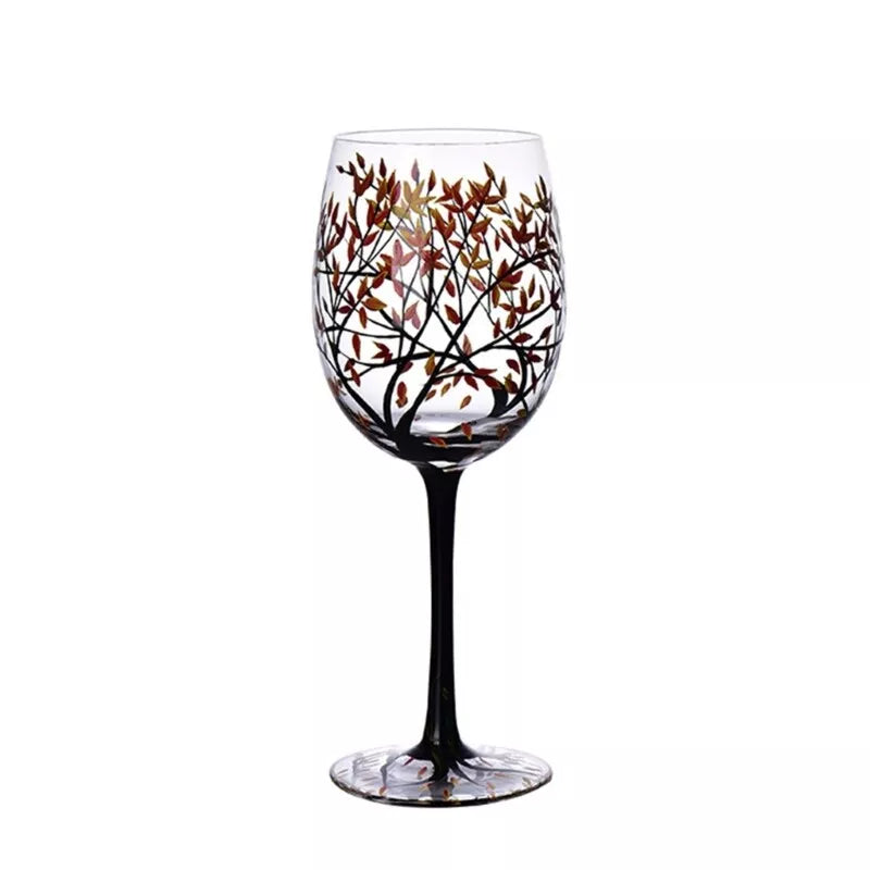 SeasonsGlass Hand-painted Four Seasons Wine Glass