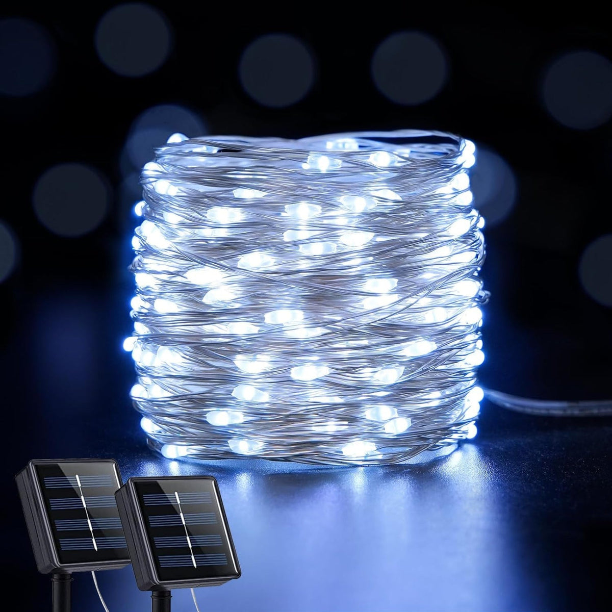 Solar String Lights Outdoor Waterproof – LED Garden Lighting with 8 Light Modes