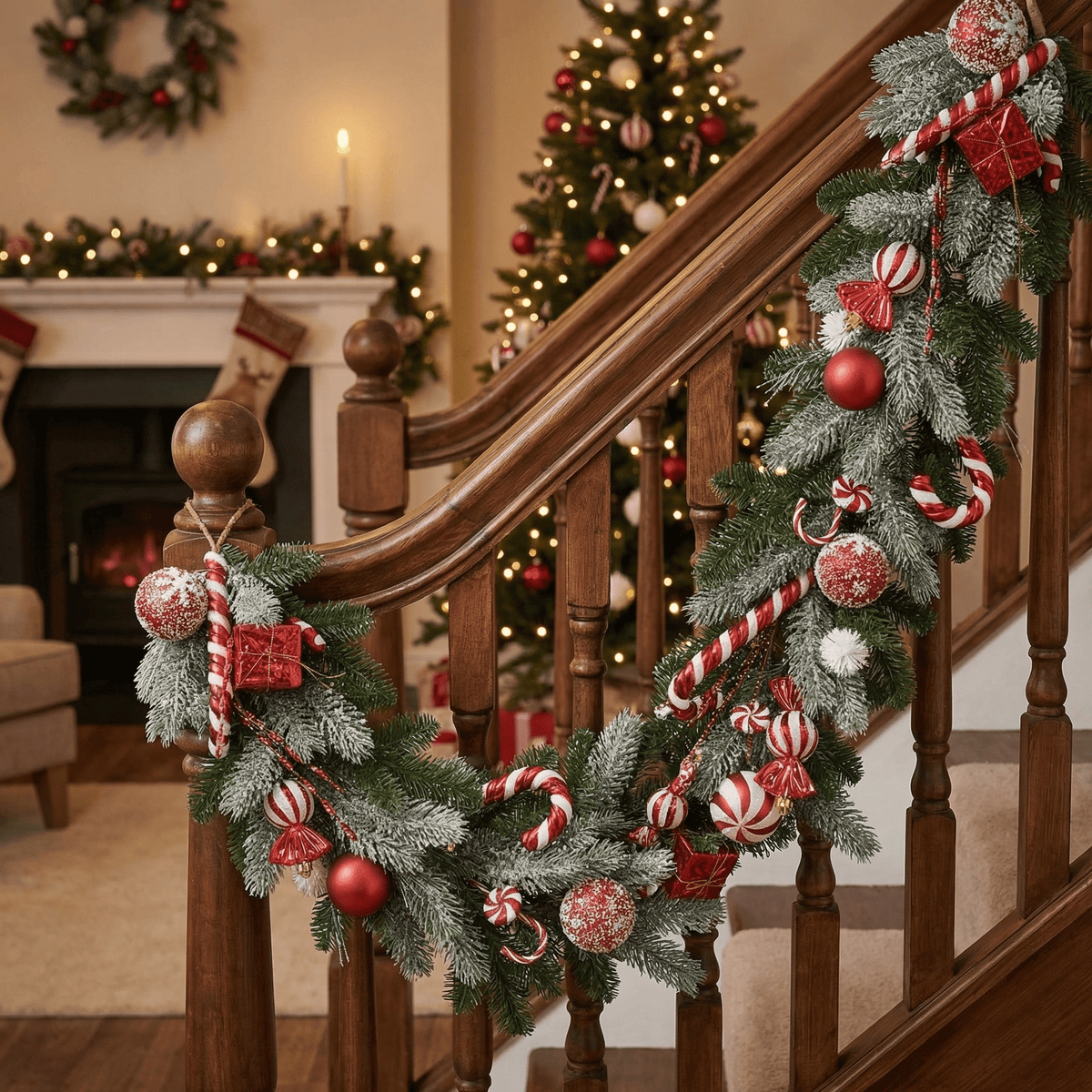 "Sweet Candys" fir garland – indoor 180 cm