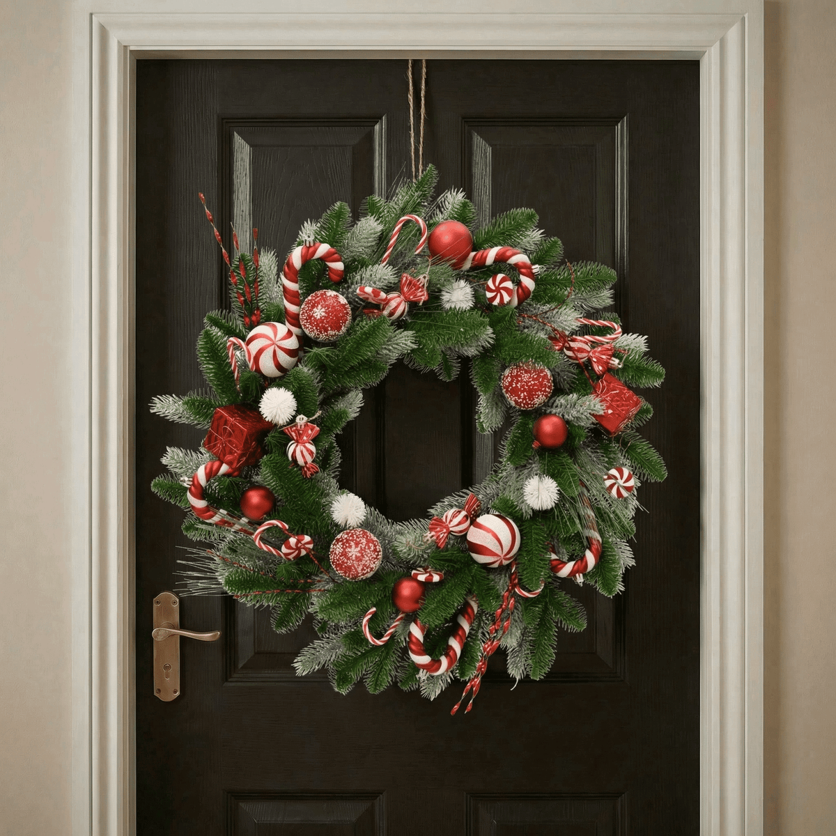 "Sweet Candys" fir wreath, large – indoor 60 cm