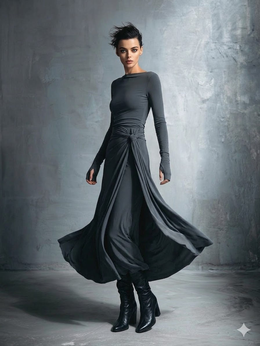Maxi Dress Wrap Dress With Flowy Maxi Skirt