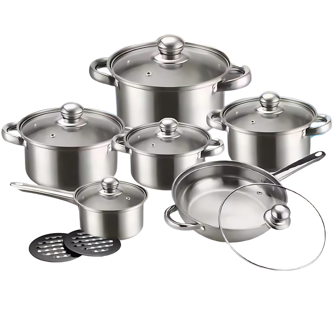 CookingSet 12-Piece Stainless Steel Cookware Set