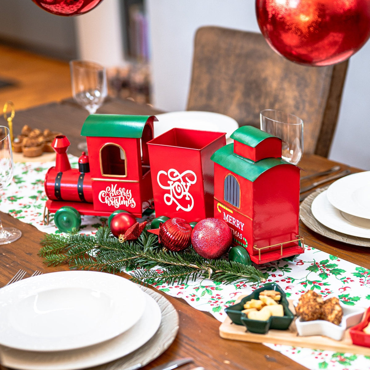 Nostalgic Christmas train "X-Mas Train" – 55 cm