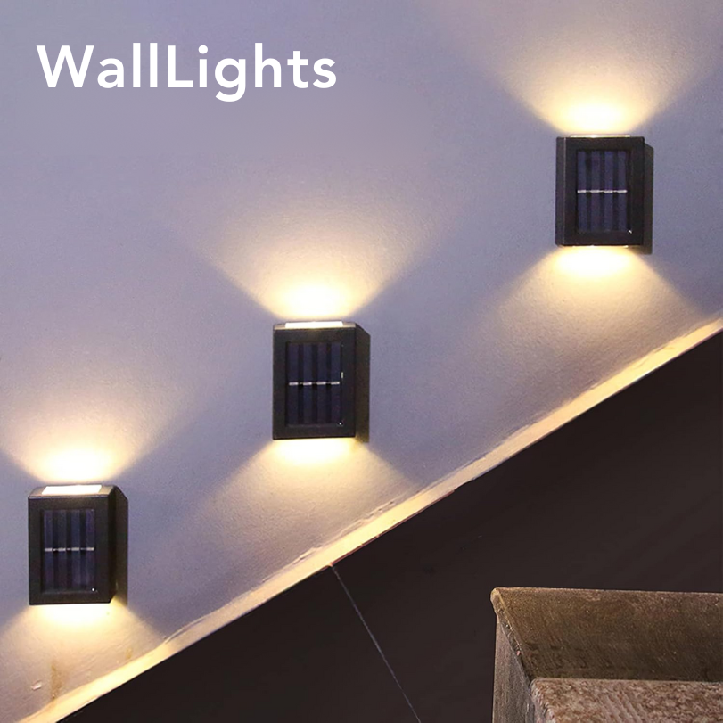WallLight – Solar-powered LED wall light, double-shaded