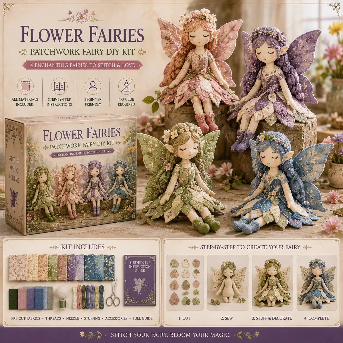 Kletshuts PatchworkFairy Detailansicht