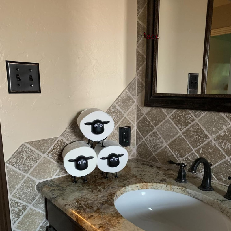 TissueHolder Decorative Toilet Paper Holder in Sheep Design