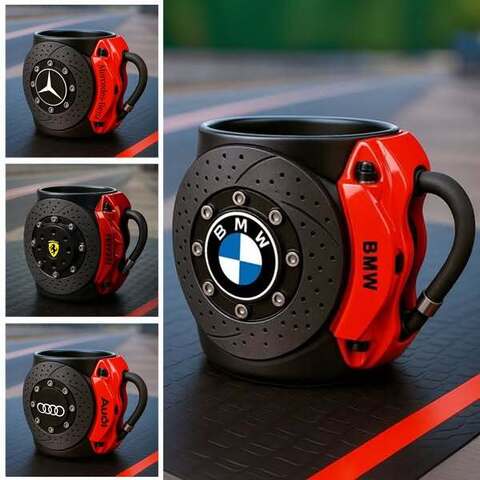 BrakeMug Coffee Mug in Racing Design for Car Enthusiasts