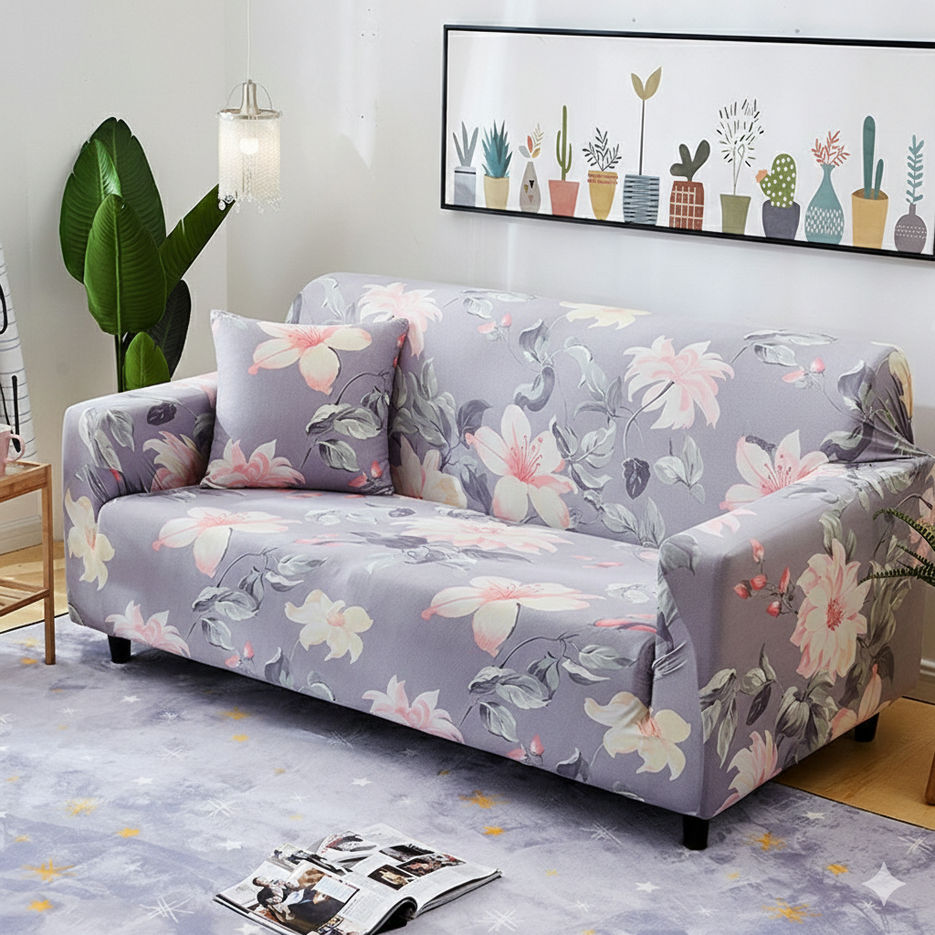StretchCover Sofa Cover, Stretchy Wrinkle-Resistant Furniture Protector