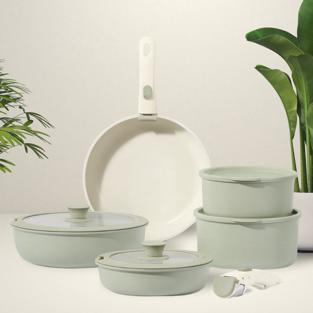 CeramicPans Ceramic Pan Set with Detachable Handles