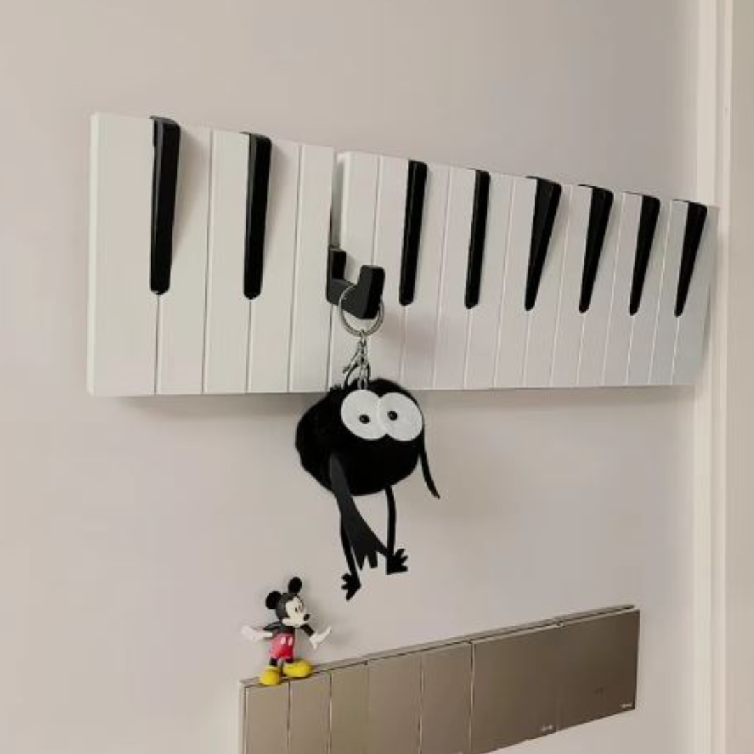 PianoRack Wall-Mounted Coat Rack in Piano Design