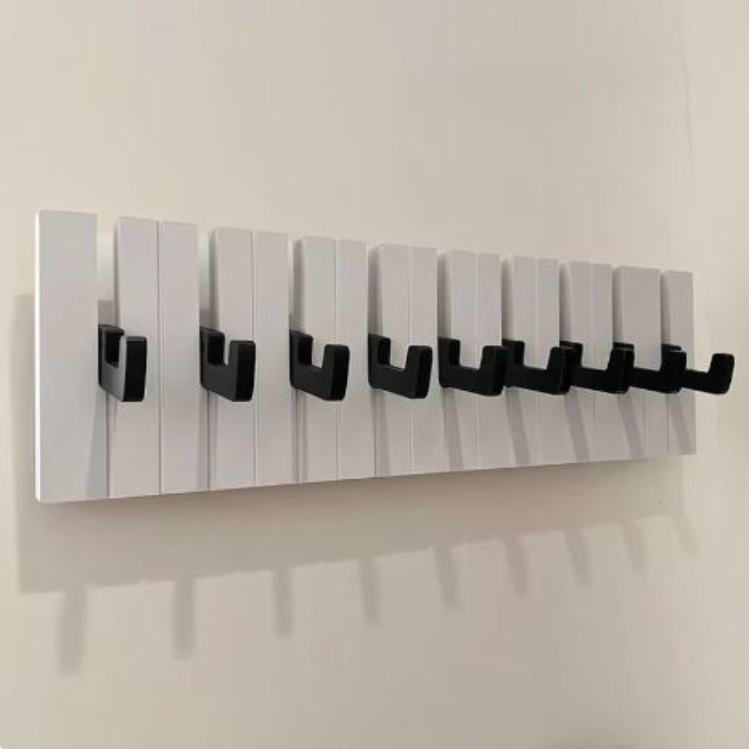 PianoRack Wall-Mounted Coat Rack in Piano Design