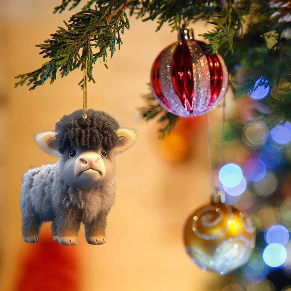 CowDecor Cartoon Cow Christmas Tree Ornament