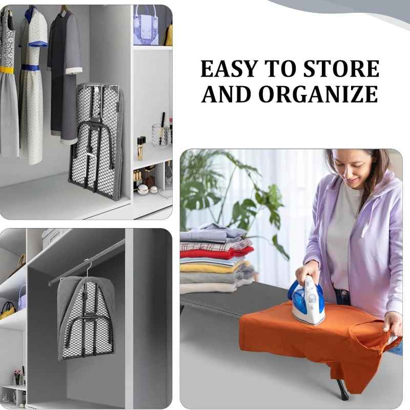 IroningBoard Foldable Ironing Board, Heat-Resistant Compact