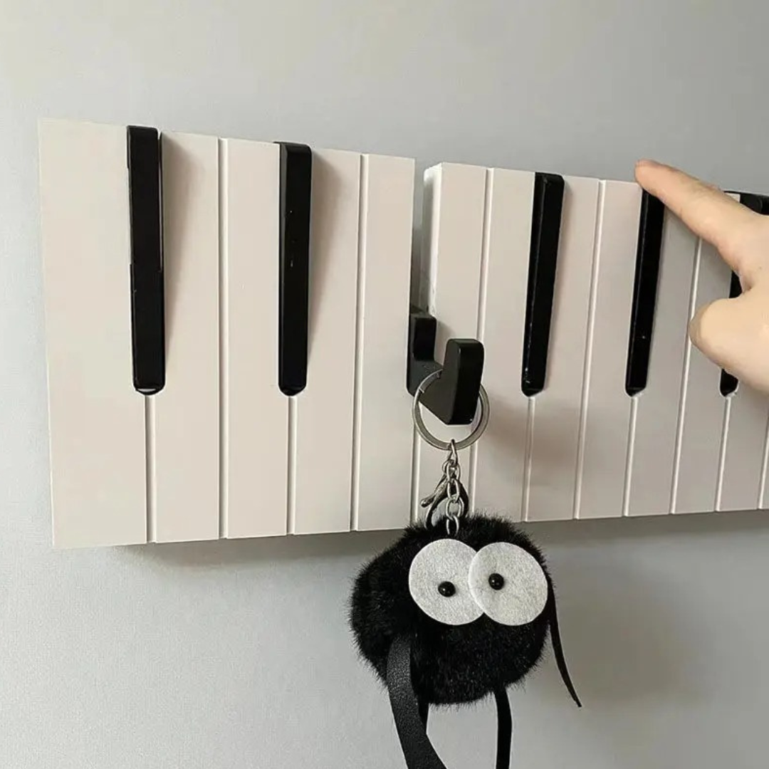 PianoRack Wall-Mounted Coat Rack in Piano Design