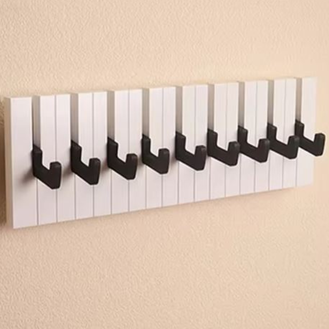 PianoRack Wall-Mounted Coat Rack in Piano Design