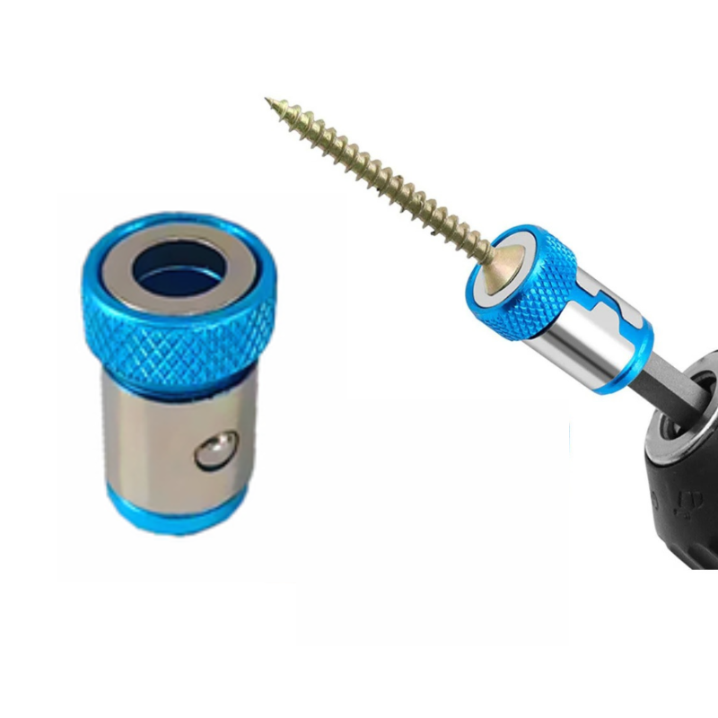 ScrewdriverTip Magnetic Bit Holder, Adjustable Ring 2-Piece Set