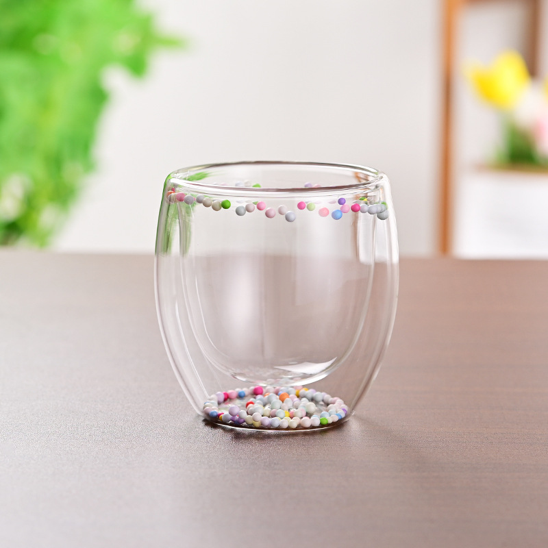CrystalMug Double-Walled Glass, Insulated Coffee Mug