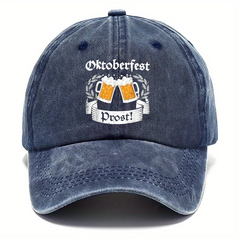 Oktoberfest Baseball Cap Retro, Beer Mug Print Unisex