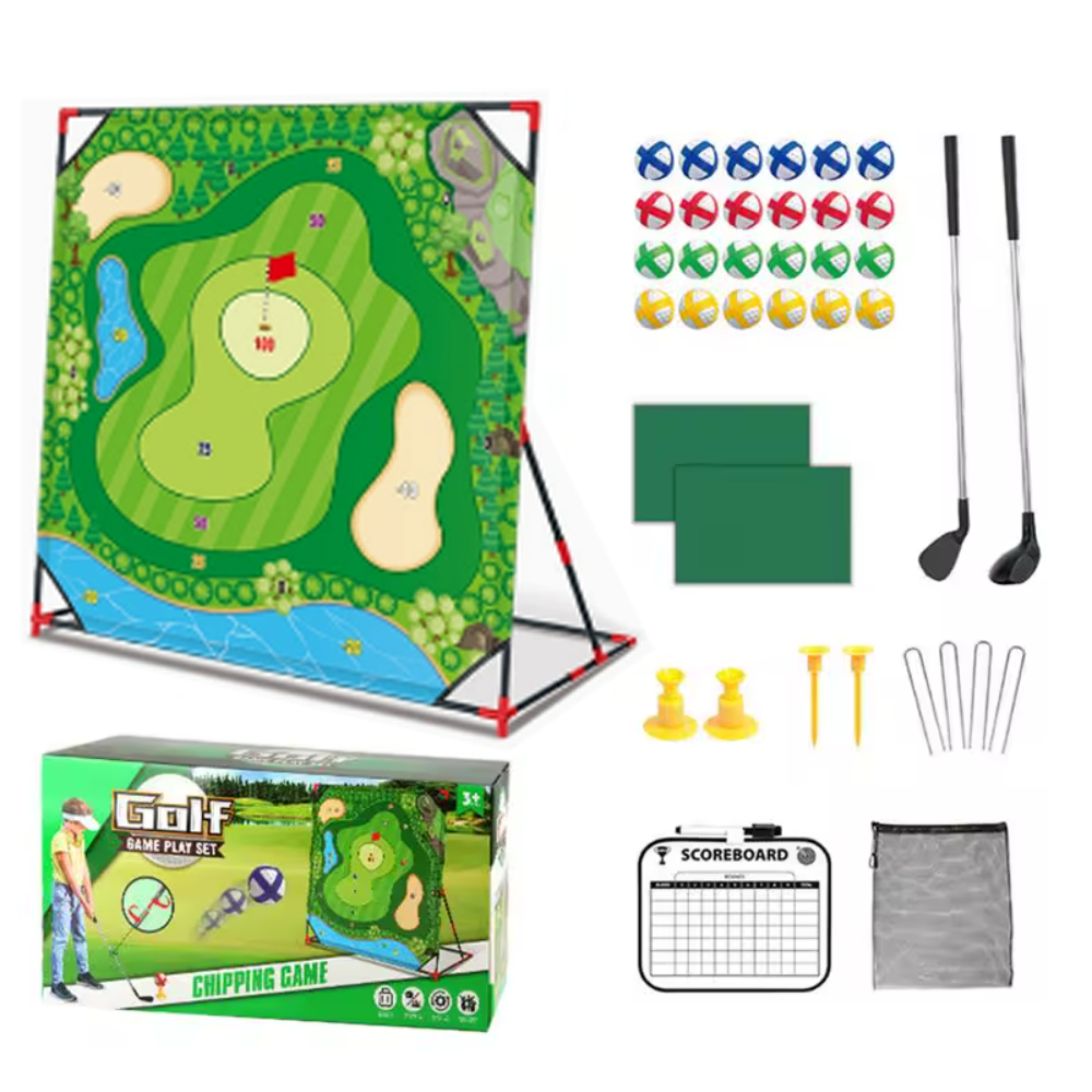 Portable Golf Chipping and Putting Set for Indoor and Outdoor Use