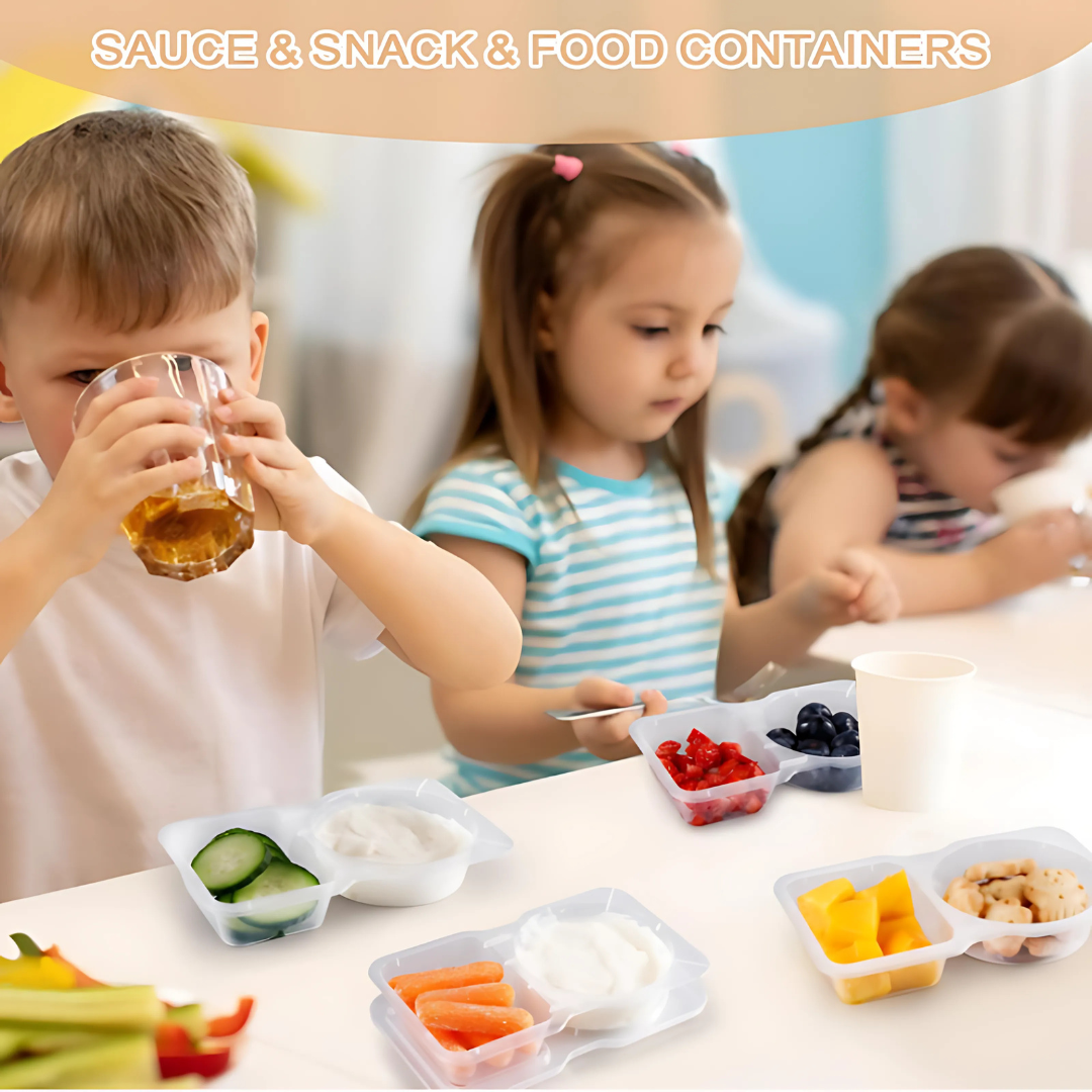 FoodContainer Dual-Compartment Snack Box
