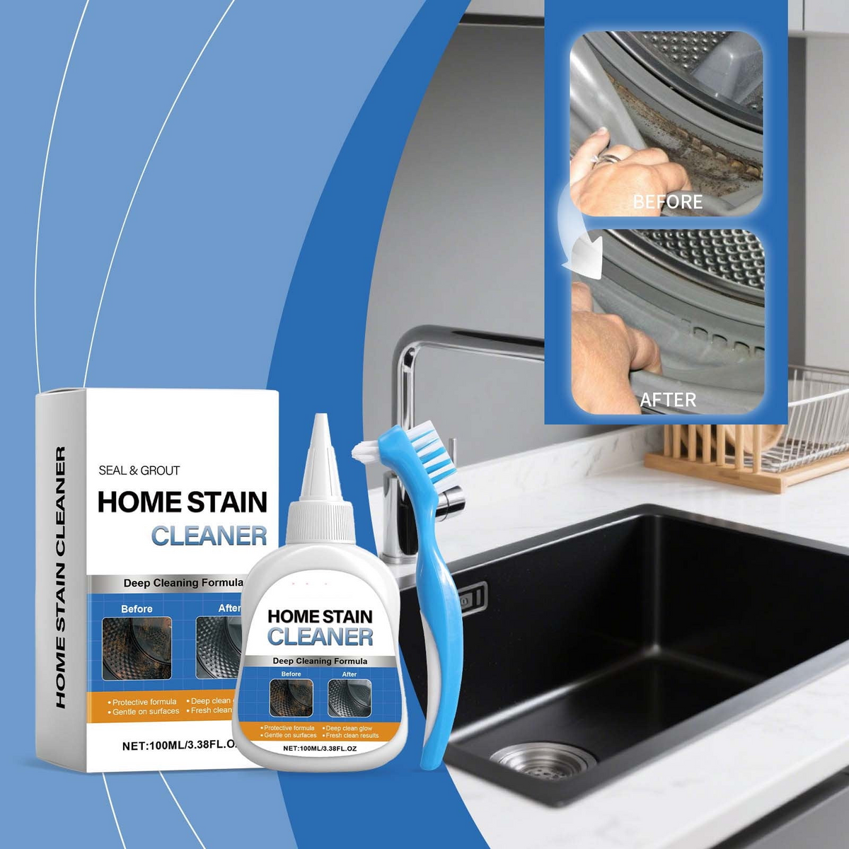StainSolution Stain Remover with Scrubber