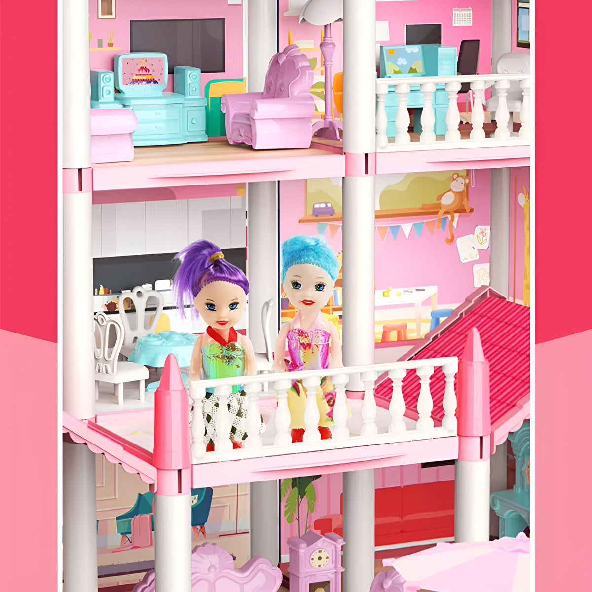MiniMansion DIY Dollhouse, Creative Playset For Kids