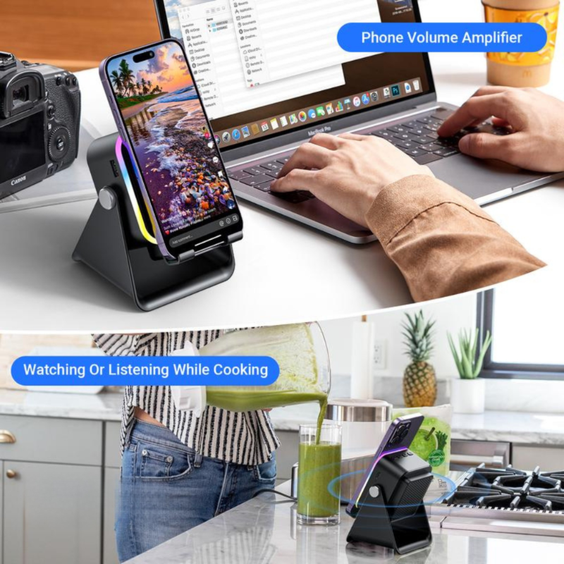 SoundCharge – Wireless charger with speaker and phone stand