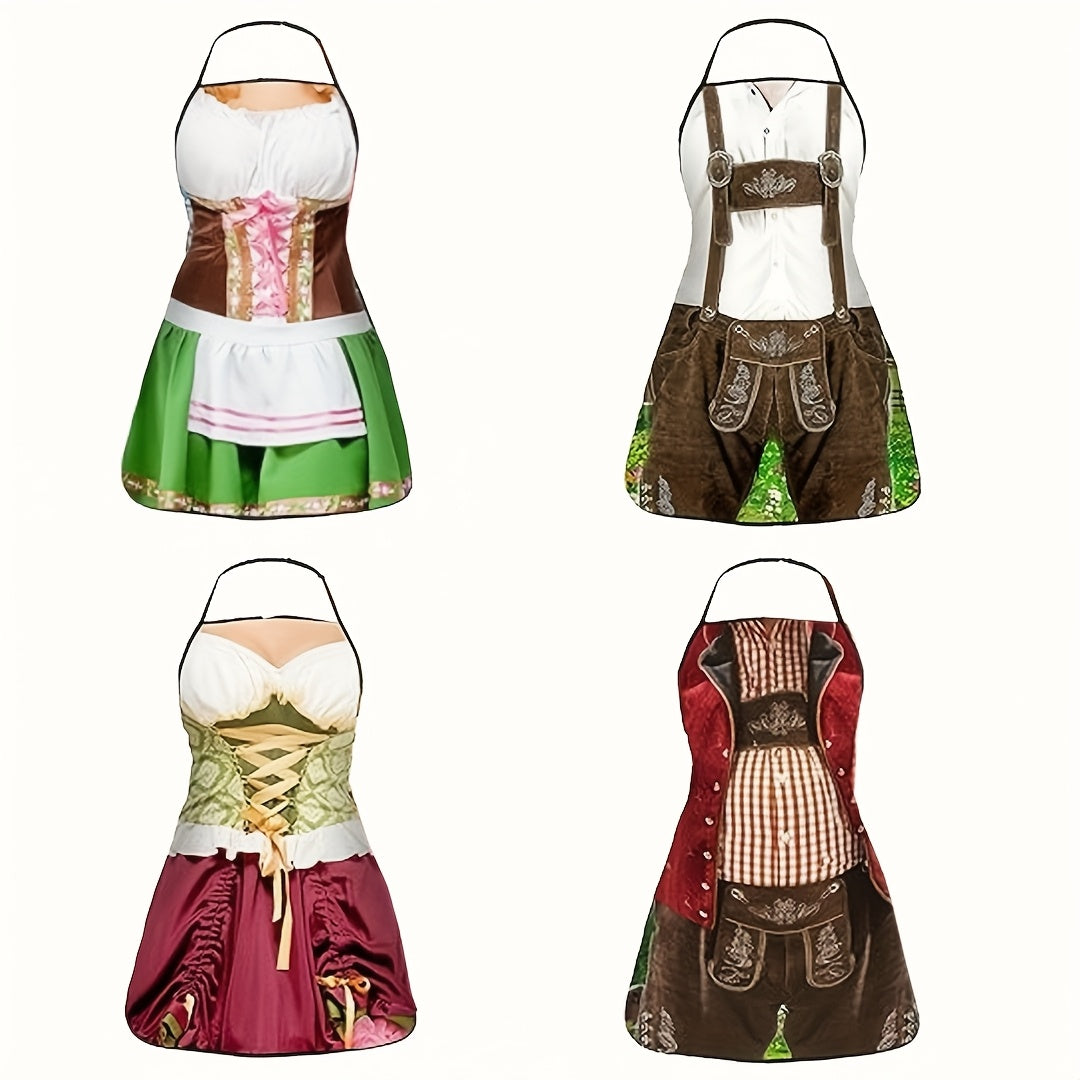 Oktoberfest Apron Set for Men & Women, 4-Piece BBQ Apron
