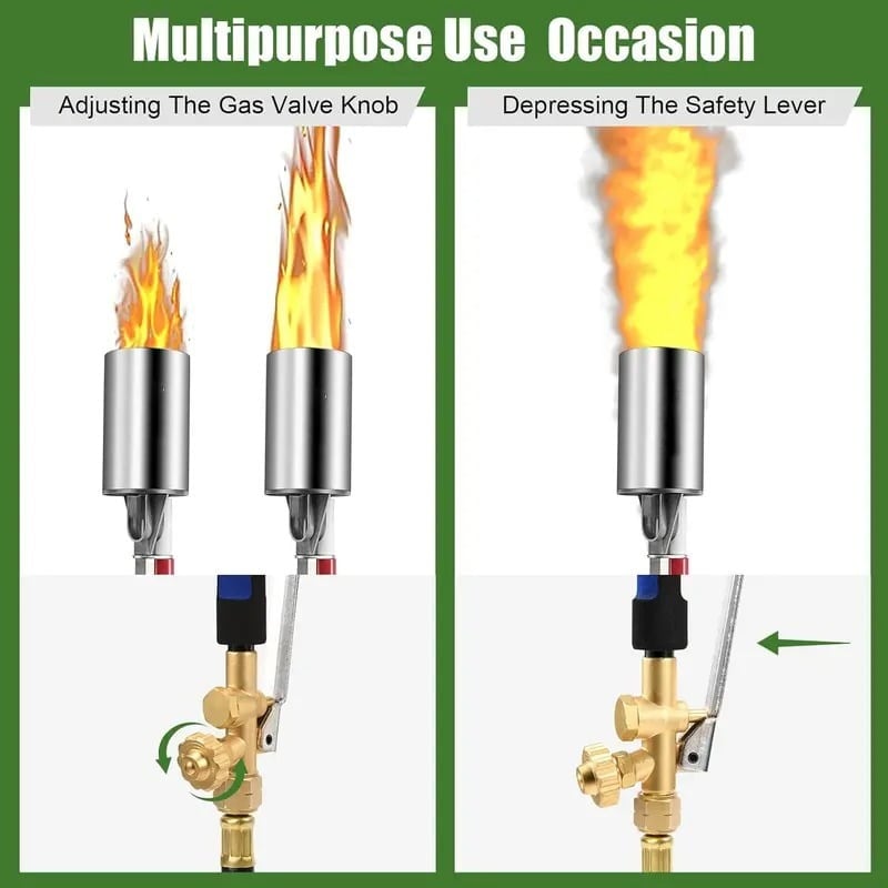 Weed burner attachment for gas torch