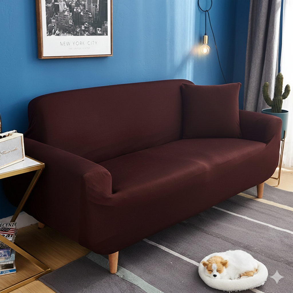 StretchCover Sofa Cover, Stretchy Wrinkle-Resistant Furniture Protector