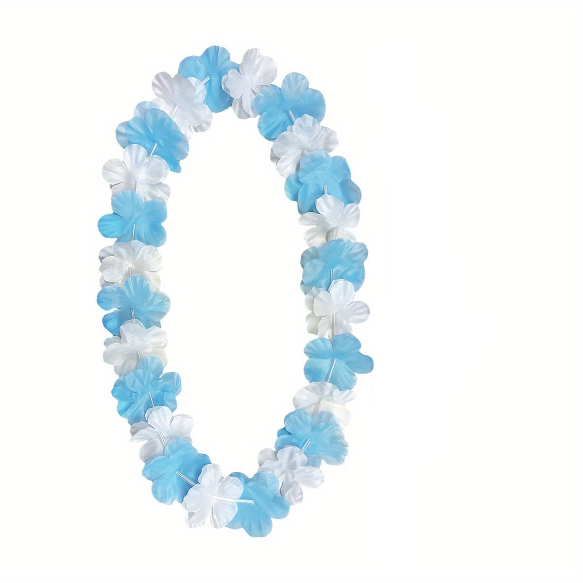 Oktoberfest decorative chains flower garland, blue and white, 24 pieces