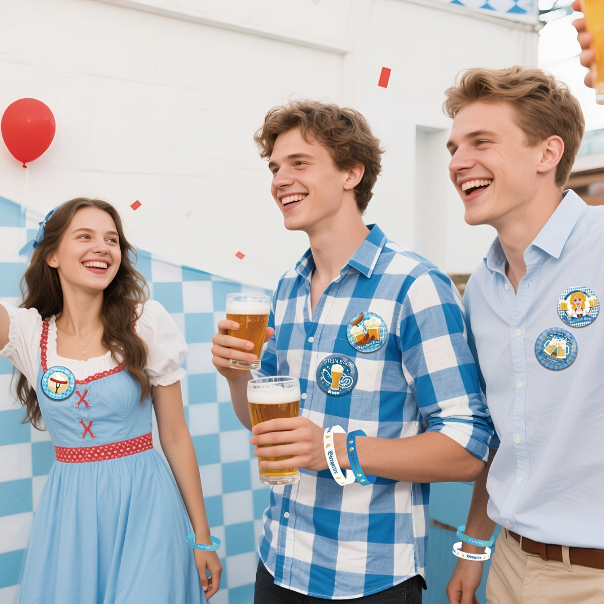 Oktoberfest Accessory Set, Bracelets & Pins Party Supplies