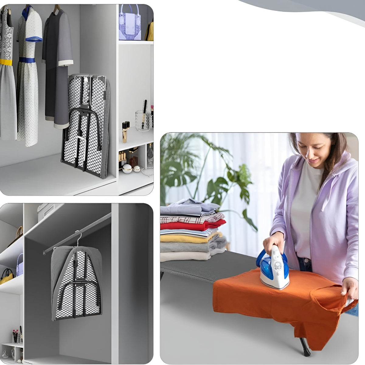 IroningBoard Foldable Ironing Board, Heat-Resistant Compact