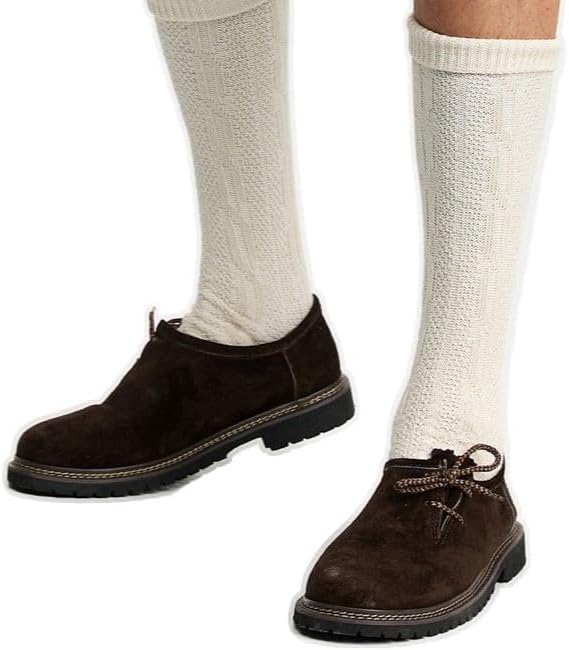Men's Haferlschuhe Oktoberfest, Traditional Leather Shoes Dark Brown