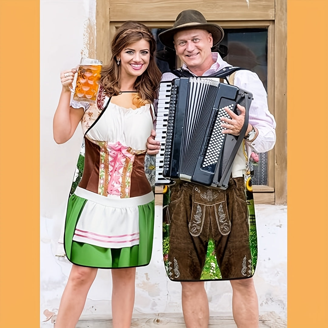 Oktoberfest Apron Set for Men & Women, 4-Piece BBQ Apron