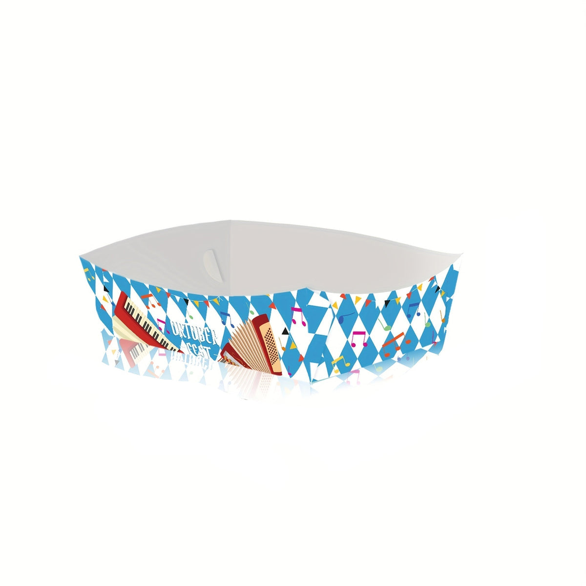 Oktoberfest paper snack bowls, diamond pattern, 2x24 pieces